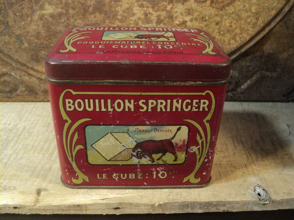 Ancienne Boite Publicitaire Bouillon Springer 35 Loches (37)