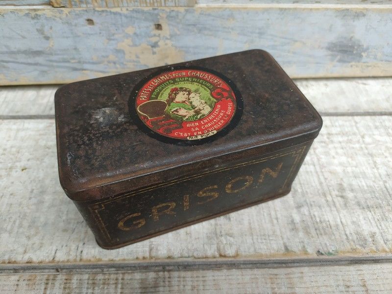 Ancienne Boite Publicitaire Cirage Grison  35 Loches (37)