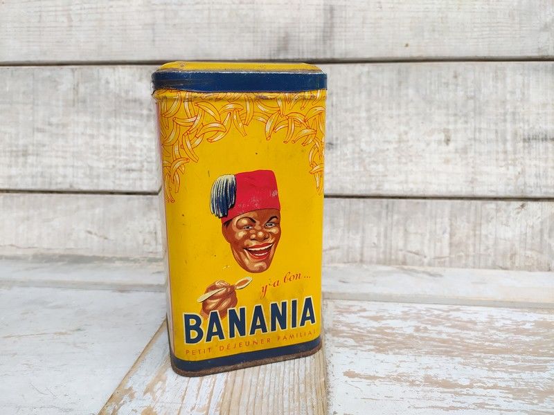 Ancienne Boite T�le Publicitaire Banania Chicor�e 32 Loches (37)