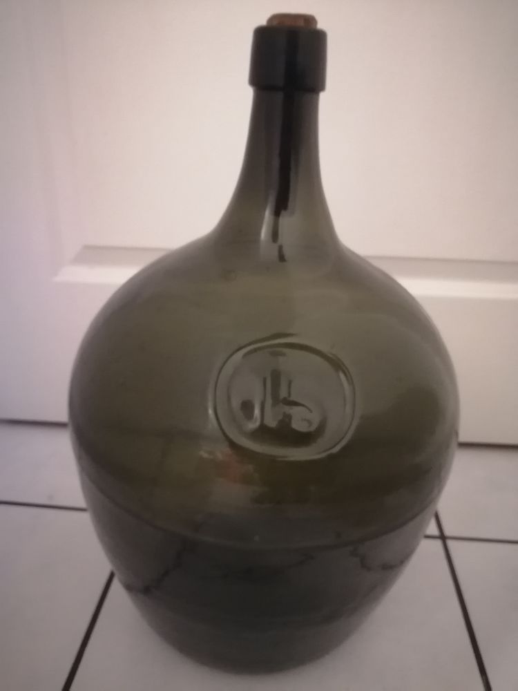 Ancienne Bonbonne - Dame Jeanne 15L, verre fum�e 50 Habsheim (68)