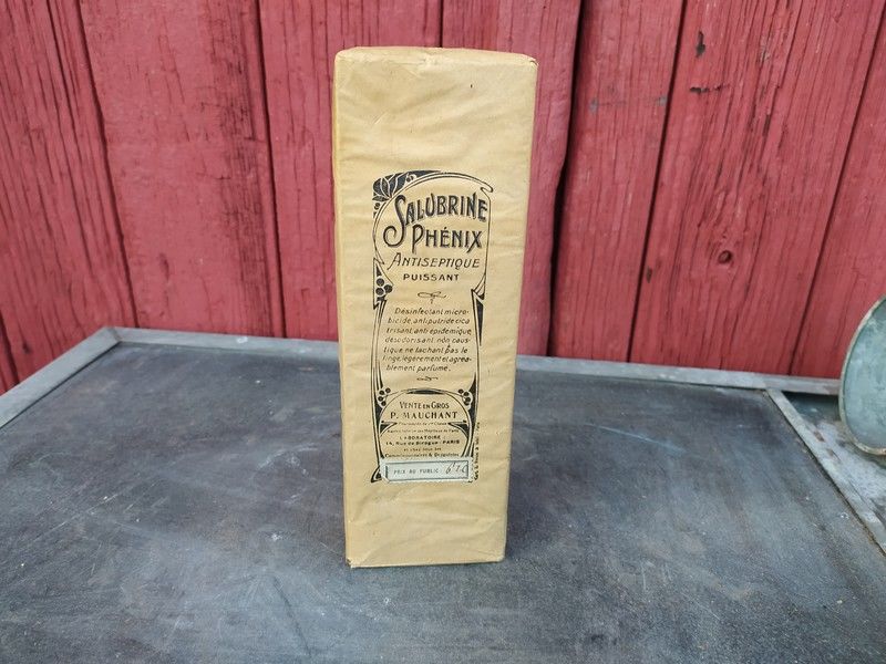 Ancienne Bouteille Antiseptique Salubrine Ph�nix Pharmacie 32 Loches (37)
