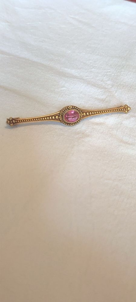 Ancienne broche ann�e 1900 dor� � l'or fin 45 Avermes (03)