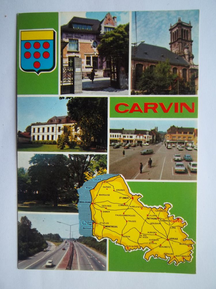 ancienne carte postale de Carvin -Pas de Calais 2 Lens (62)