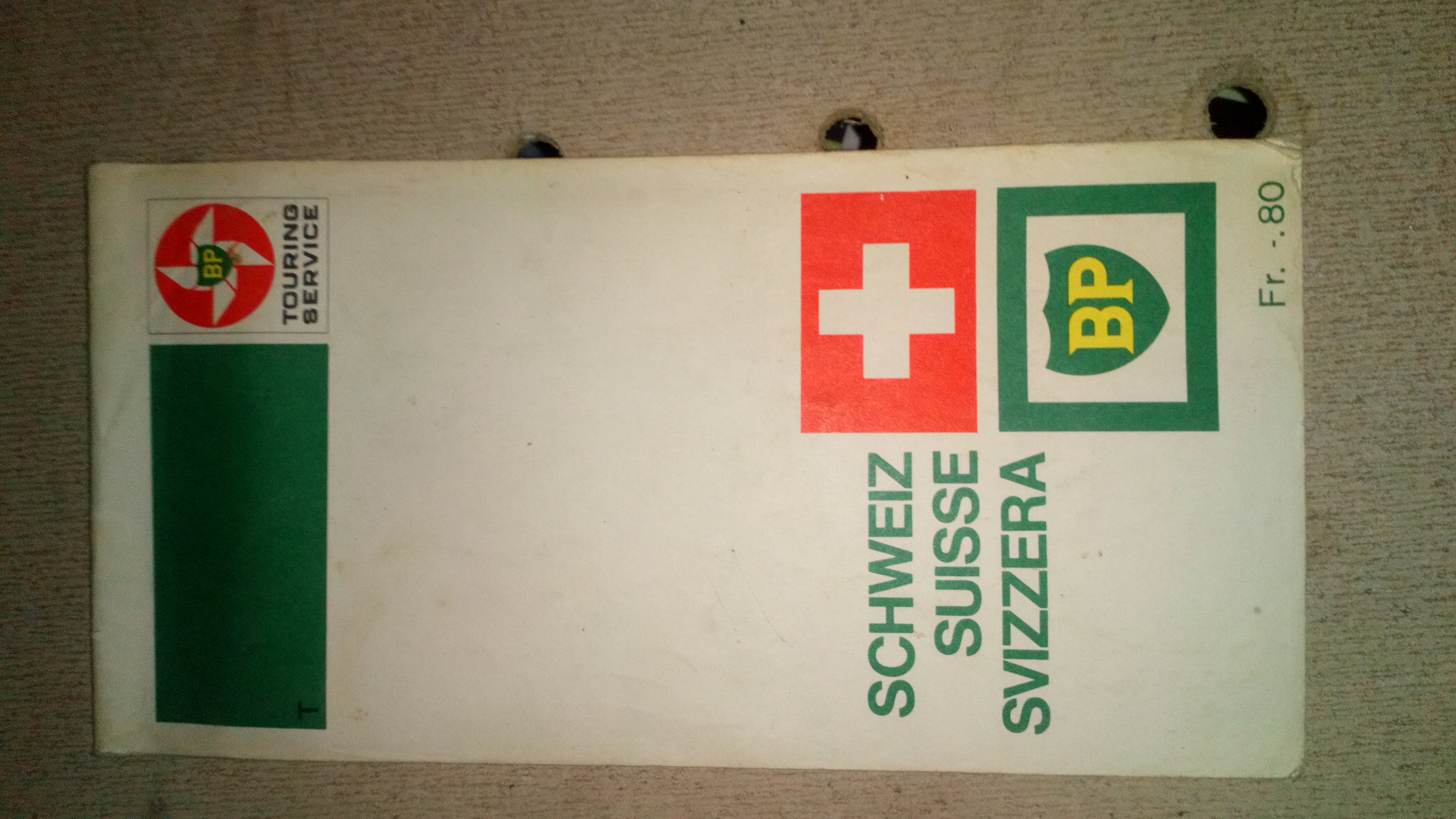 Ancienne Carte routi�re BP Suisse 1980 0 Battrans (70)