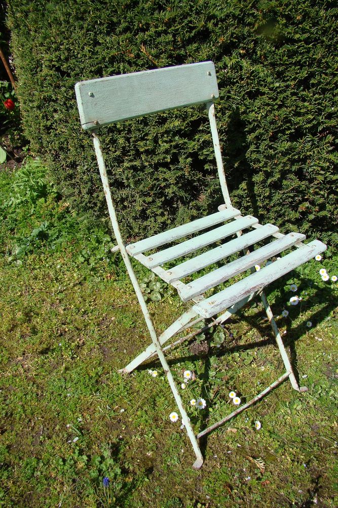 Ancienne chaise de jardin pliante - ann�es 1930 40 Gargenville (78)