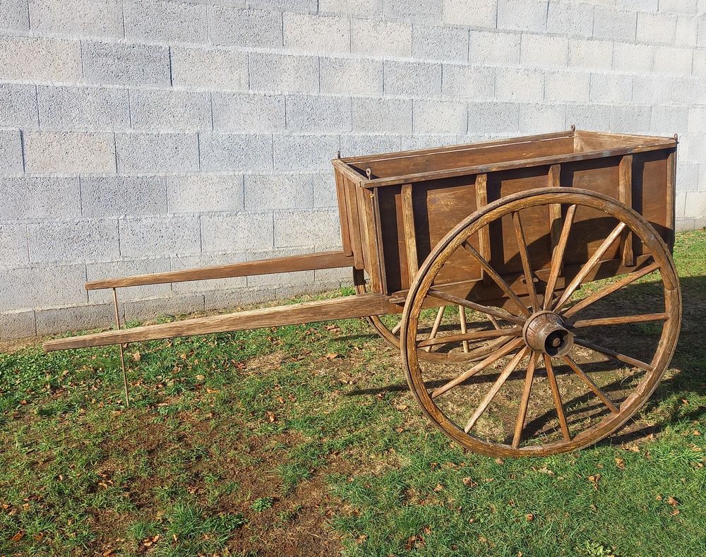 Ancienne charette d'�ne 
( d�co jardin ) 100 Treignac (19)