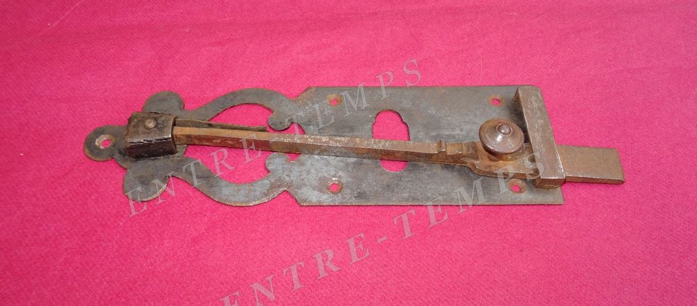 ANCIENNE CLENCHE LOQUET SERRURE VERROU FER FORGE 19�me 20 Sergines (89)
