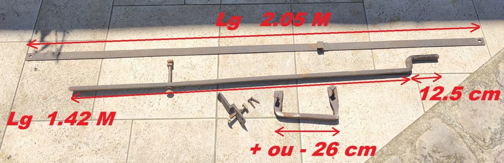 ANCIENNE FERMETURE HAUTE BARRE ACIER PORTE DE GRANGE 55 Sergines (89)