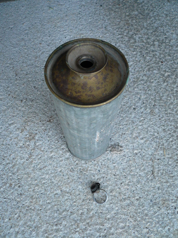 Ancienne gourde bouillotte en fer galvanis� 15 Boisset-et-Gaujac (30)