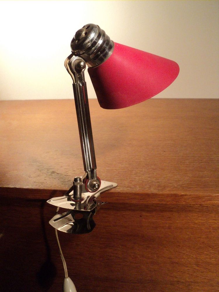 Ancienne Lampe Cocotte Vintage Rouge Syst�me � Pince. 45 Loches (37)