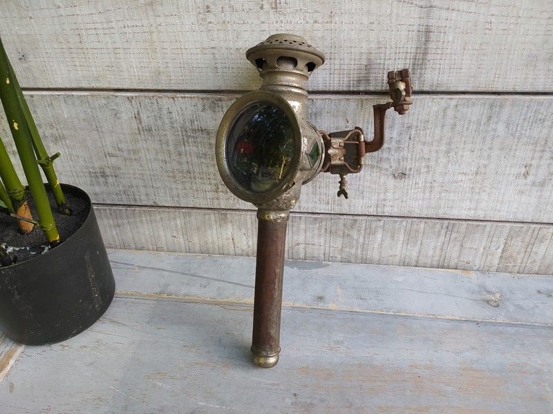 Ancienne grande lampe de bateau nautique Masthead, article de décoration de style industriel vintage - En vente sur France