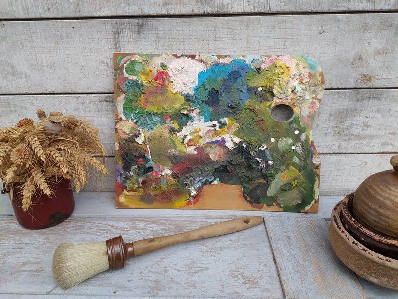 Ancienne Palette d'Artiste Peintre Peinture Huile D�co 45 Loches (37)