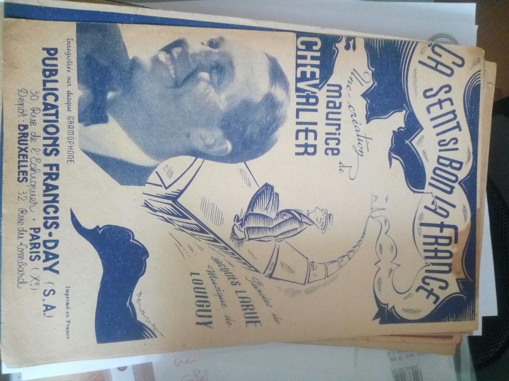 ANCIENNE PARTITION CA SENT SI BON LA FRANCE MAURICE CHEVALIE 10 Levainville (28)