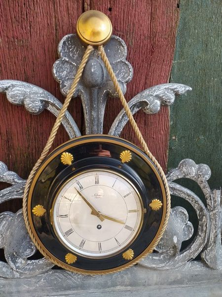 Ancienne Pendule Murale Silvoz Design Vintage D�co Marine 180 Loches (37)