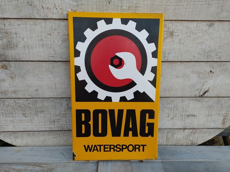 Ancienne Plaque �maill�e Bovag Watersport Automobile Langcat 160 Loches (37)