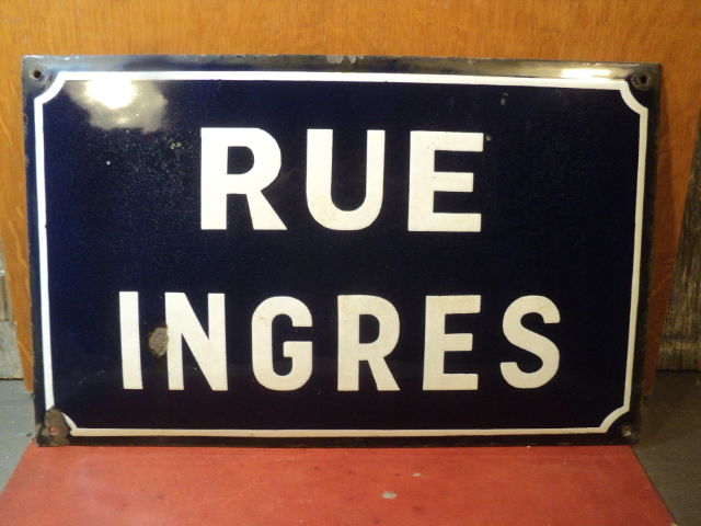 Ancienne Plaque de Rue Ingres Peintre 80 Loches (37)