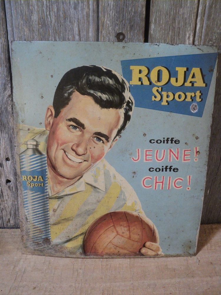 Ancienne Plaque Tole Publicitaire Roja Sport 70 Loches (37)