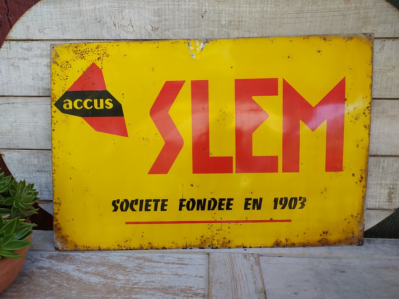 Ancienne Plaque T�le Publicitaire Accus Slem
0 Loches (37)