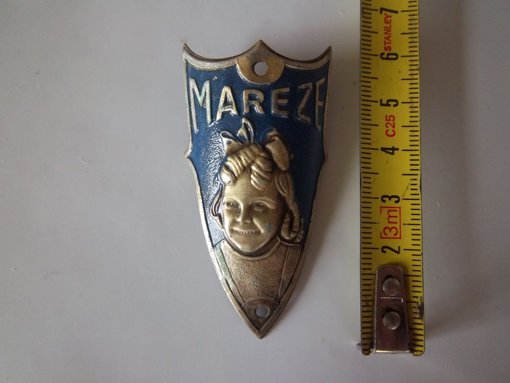 ancienne plaque v�lo cycles Mareze Abb�ville-l�s-Conflans 12 Valognes (50)