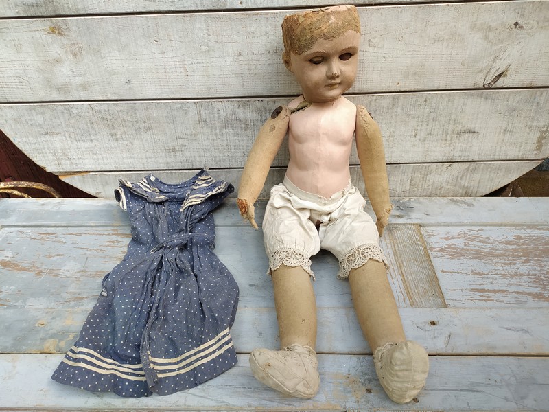 Ancienne Poup�e Tissu et Carton Bouilli Paris 301 
0 Loches (37)