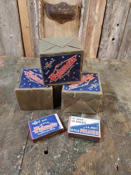 Anciennes Boites d'Allumettes Piles Fulmen Collection 6 Loches (37)