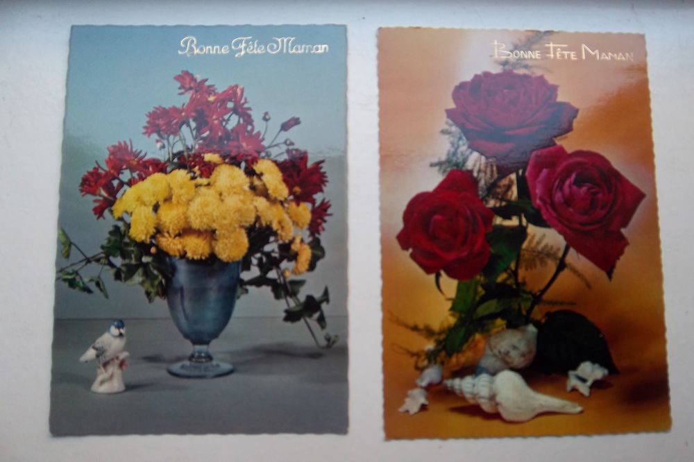 2 anciennes cartes postales bonne f�te maman 1 Colombier-Fontaine (25)