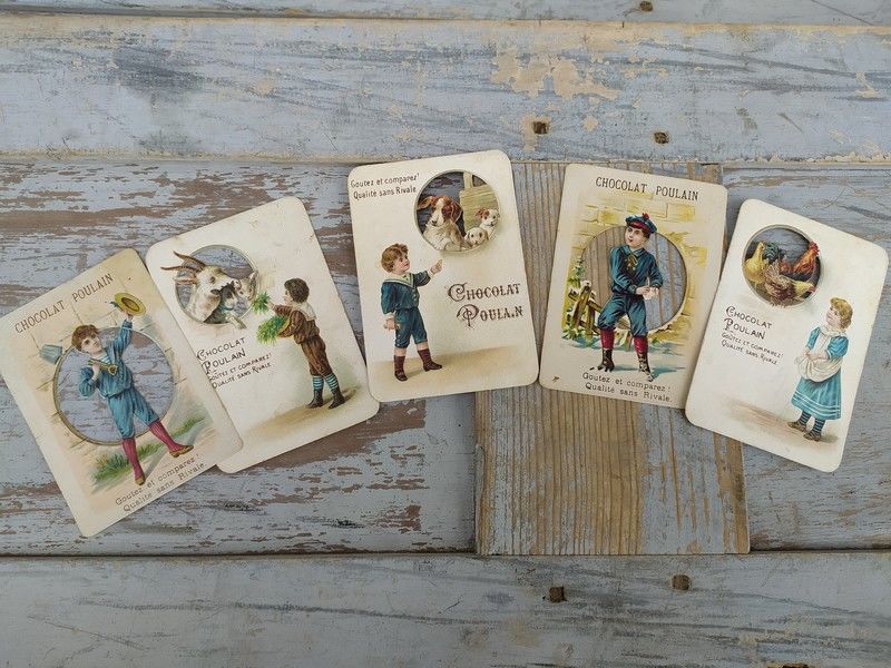 Lot Anciennes Images Chromo Publicitaire Chocolat Poulain
35 Loches (37)