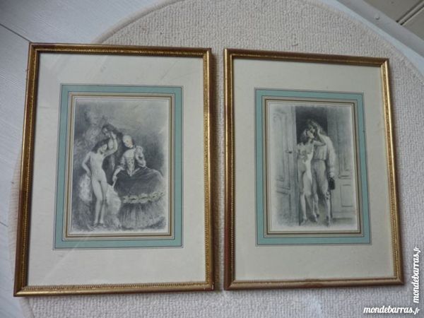 Anciens cadres avec gravures anciennes 20 Plaisir (78)