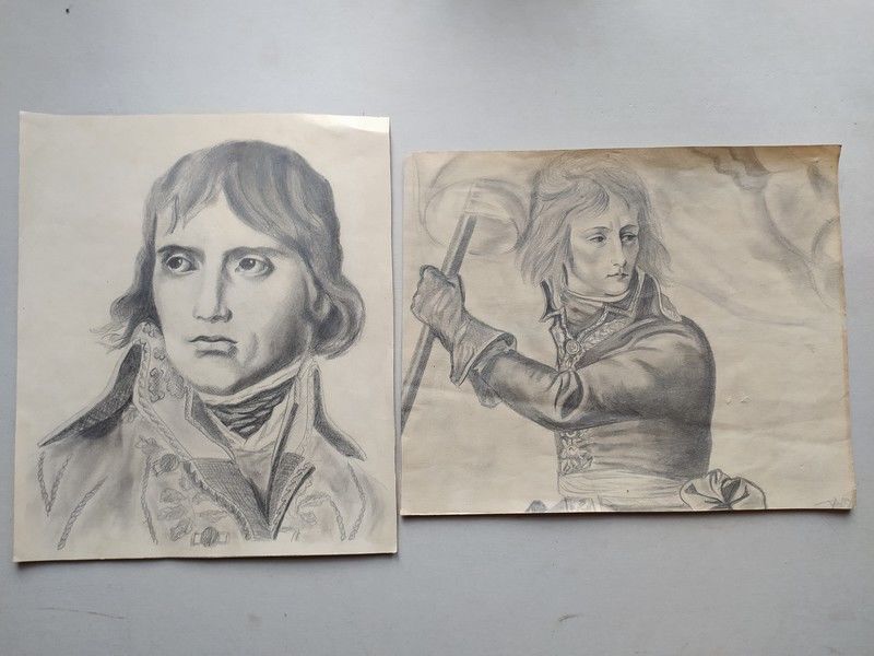 Anciens Dessins Portrait Napol�on 1er Bonaparte 1 Loches (37)