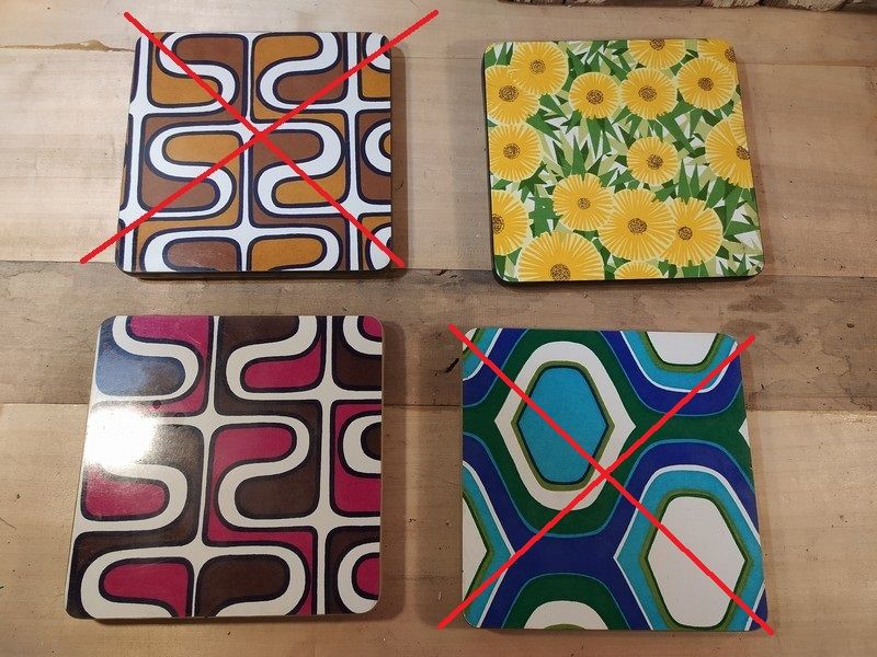 3 ANCIENS DESSOUS DE PLAT OSIER VINTAGE