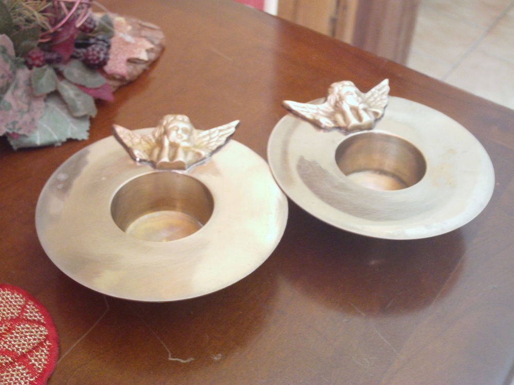 Anciens porte bougies Angelo bronze argent� N� 783 10 Beaune (21)