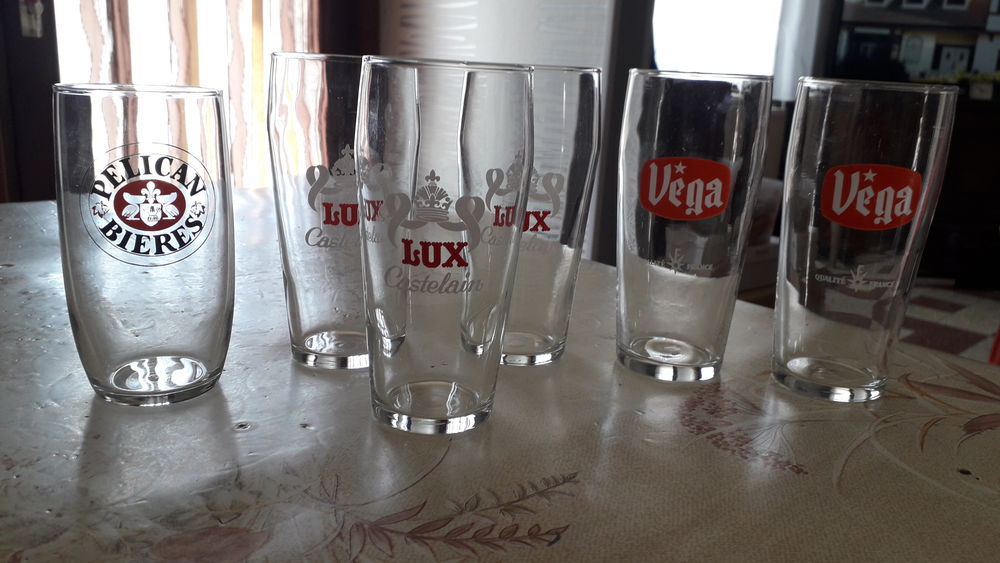 Anciens verres � bi�re 25 cl. 10 Flers-en-Escrebieux (59)