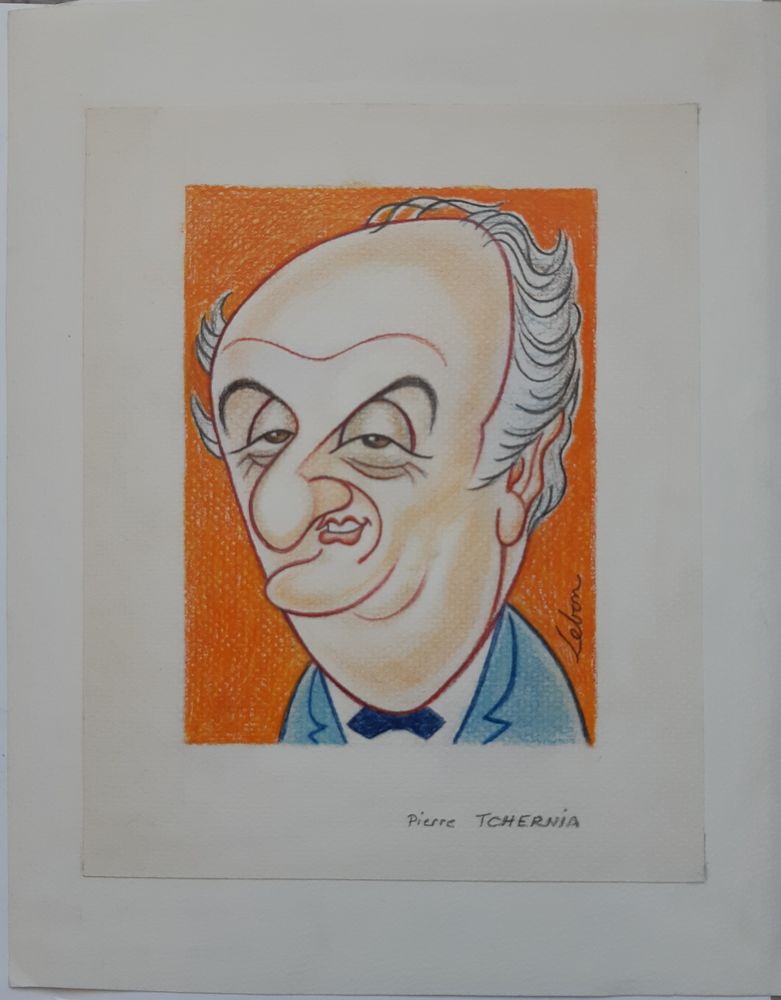 Andr� LEBON - Lot de 8 caricatures d'animateurs TV 200 Asni�res-sur-Seine (92)