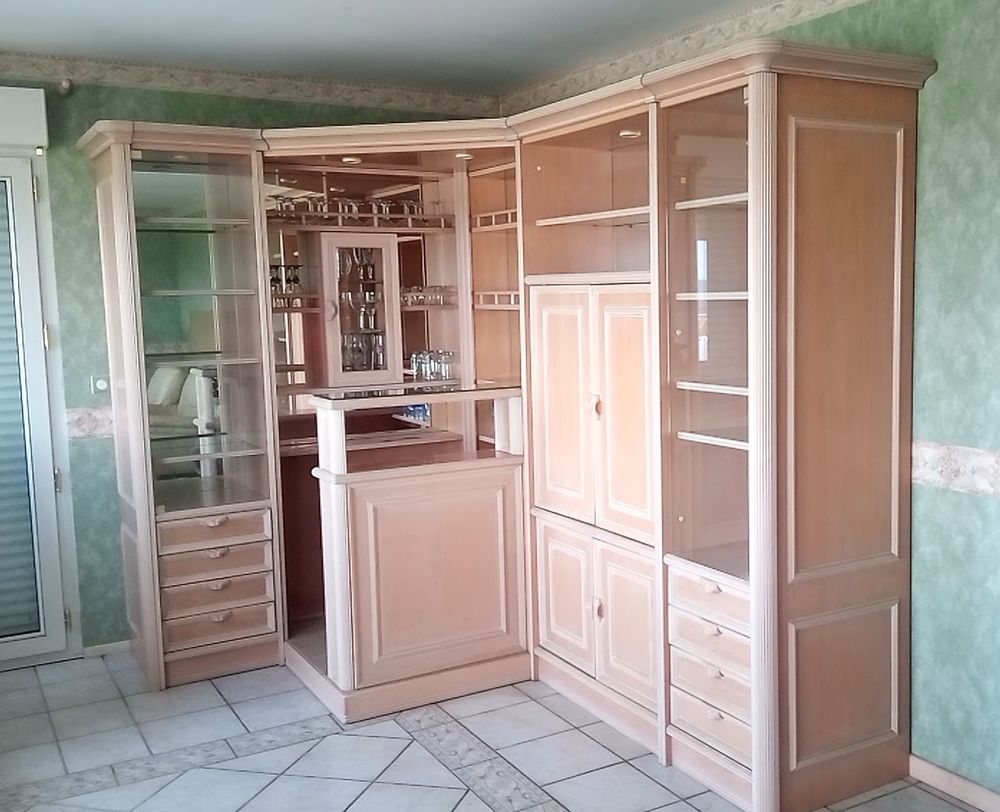 BAR D'ANGLE BABYLONE HETRE CERUSE ROSE 500 Saverne (67)