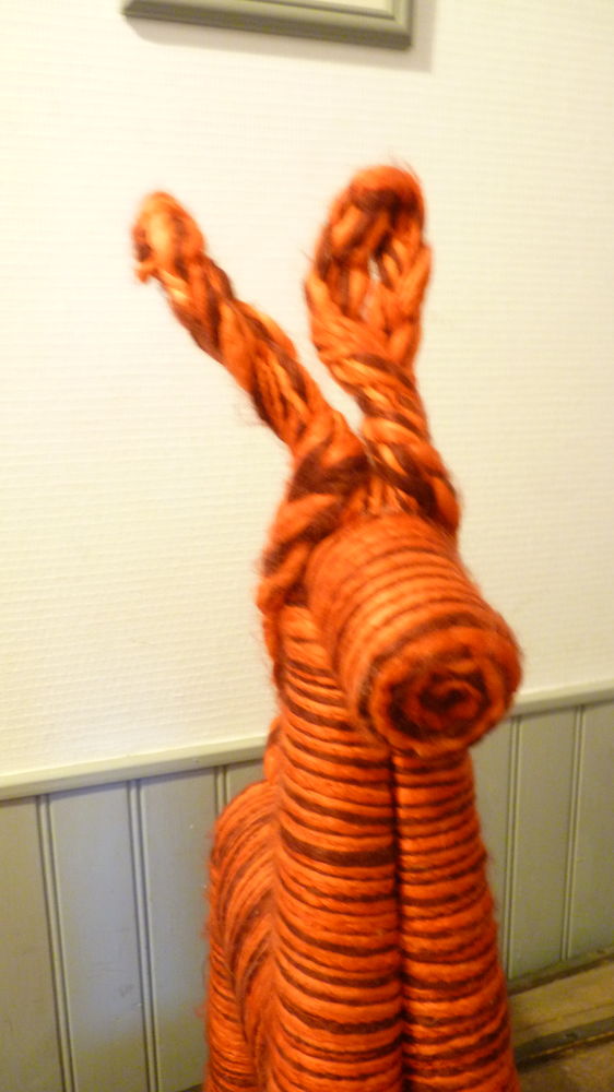 Animal rouge pour d�co hauteur 58 cm laine 3 Saint-Maixent-l'�cole (79)