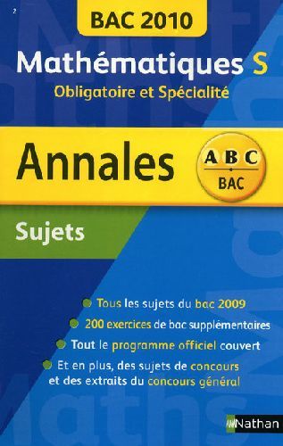 Annales ABC du bac ; sujets non corrig�s ; math�matiques S 1 Amiens (80)