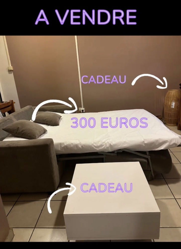 ? Annonce de ?
Canape + table + lampe design 300 Saint-Pierre (97)