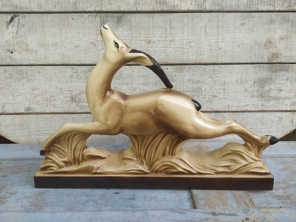 Antilope Sculpture C�ramique Sainte-Radegonde Art D�co 
70 Loches (37)