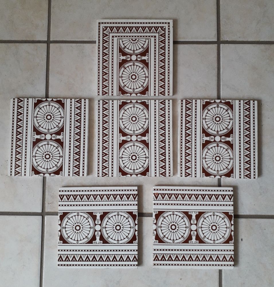 Antique carreau carrelage Mintons 35 Limoges (87)