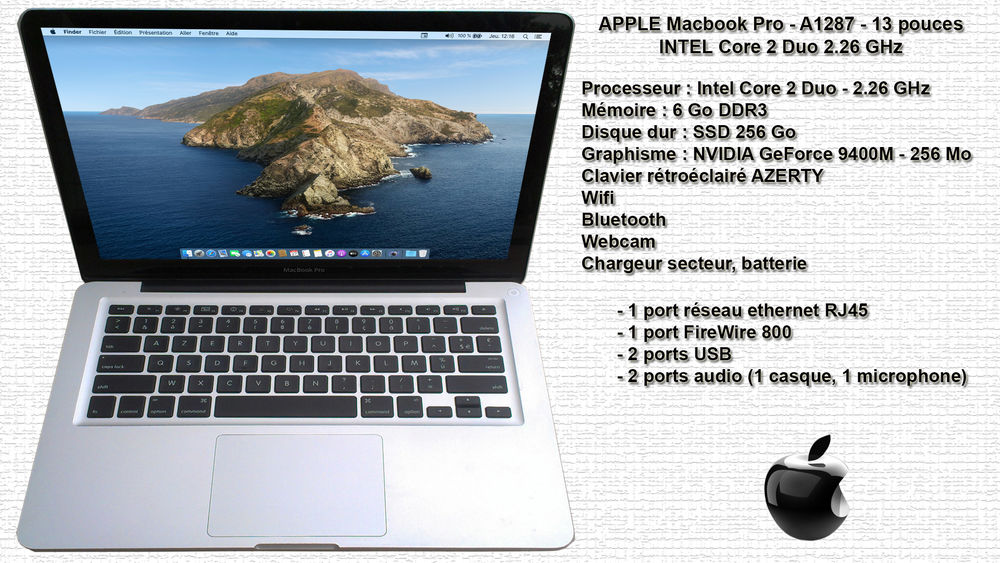Apple Macbook Pro A1278 13  - Intel Core 2 Duo 2.26 GHz 290 Grignoncourt (88)