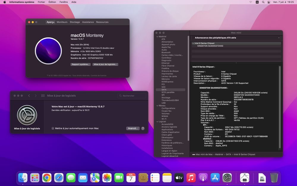 Apple Mac Mini, Intel Core i5 1,4 � 2,7 GHz, RAM 4 Go, SSD 220 B�ziers (34)
