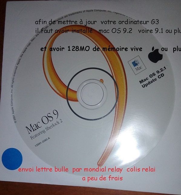 CD apple  mise � jour  en 9.21 G3 G4  sous macOs 9.2   9.1 12 Lampertheim (67)