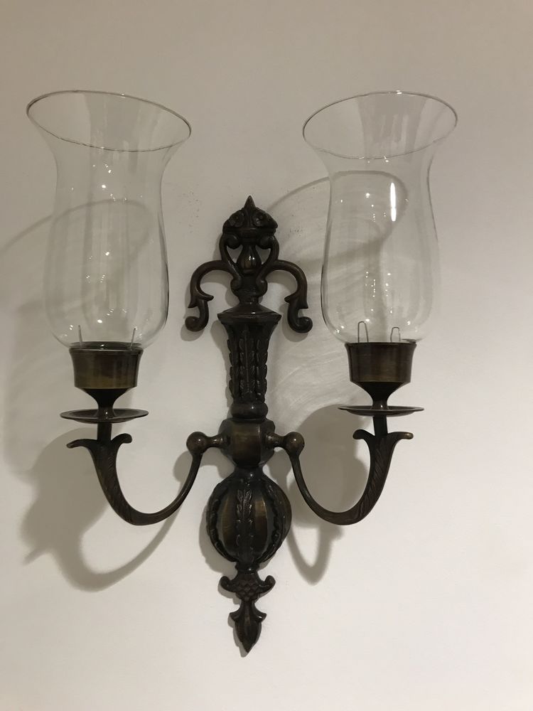 Applique murale � bougies en m�tal et verre 35 Obernai (67)