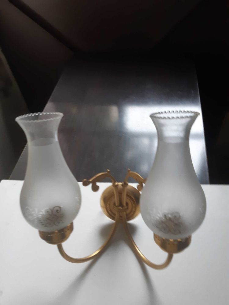 Applique murale et verre cristal et metal dore4 28 Sens (89)