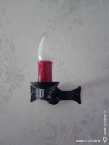 2 APPLIQUES MURALES FER FORGE + ampoules OSRAM 25 Troyes (10)