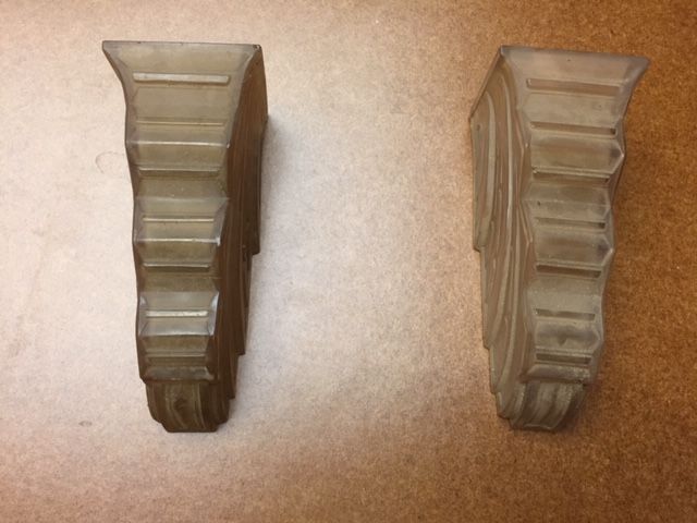 appliques en verre color� sabl� ann�es 50 50 Bezons (95)