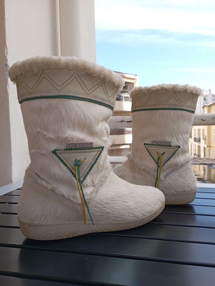Apr�s-ski TECNICA fourrure v�rita.cuir bottes neige bottines 55 Nice (06)