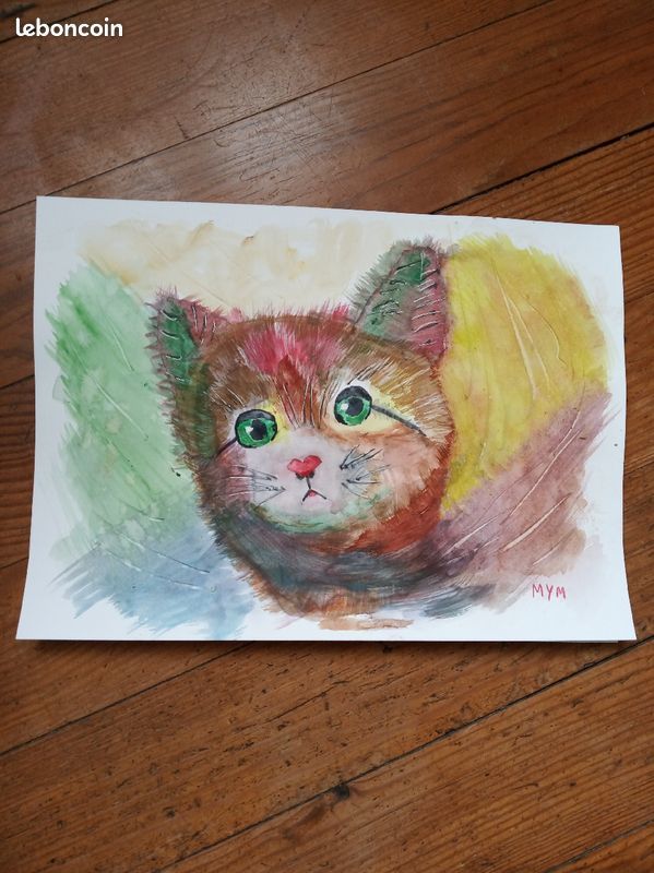 AQUARELLE CHATS 25 Saint-Jean-d'Ang�ly (17)