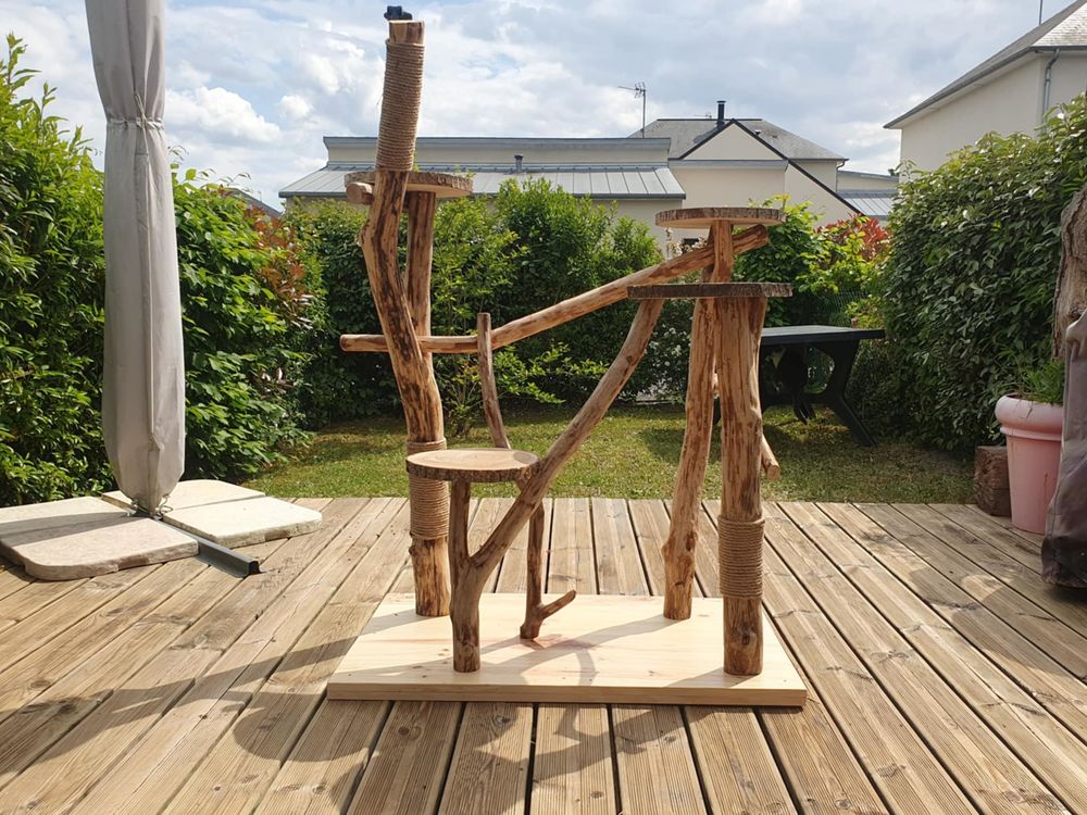 Arbre �  chat en bois naturel 170 Laval (53)
