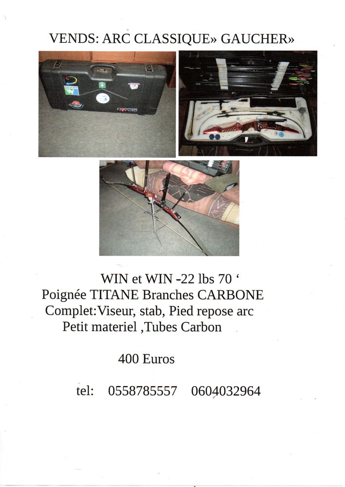 arcs competition
1classique
1 arc a poulies 1000 Parentis-en-Born (40)